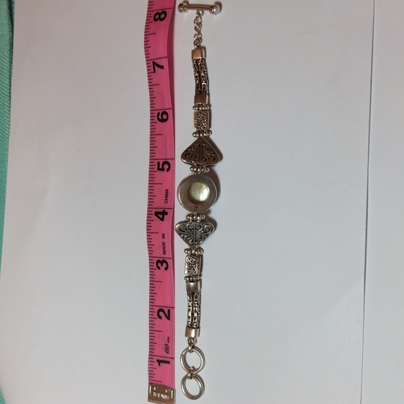 New Bali Mabe pearl sterling bracelet. Size 8" Handcrafted. White pearl Gift box - Picture 4 of 8